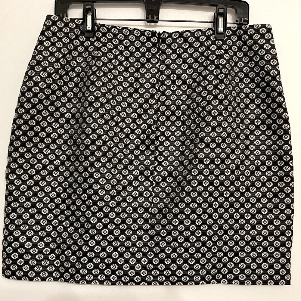 GARNET HILL woven jacquard mini pencil skirt 10 lined work - Picture 2 of 2